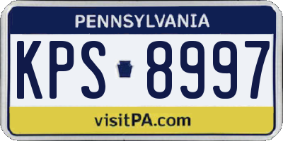 PA license plate KPS8997