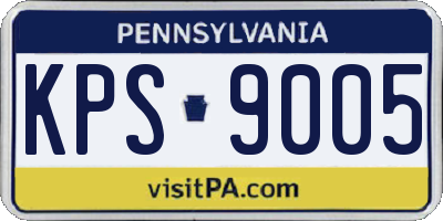 PA license plate KPS9005