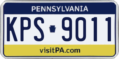 PA license plate KPS9011