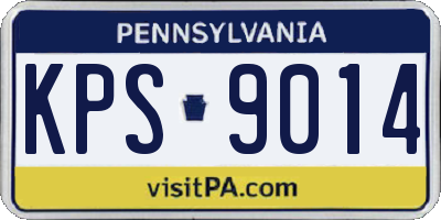 PA license plate KPS9014