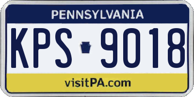 PA license plate KPS9018