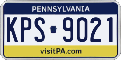 PA license plate KPS9021