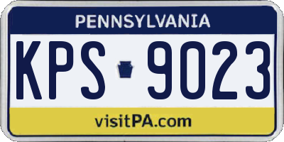 PA license plate KPS9023
