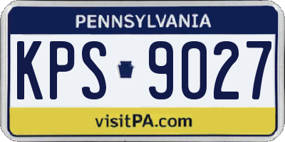PA license plate KPS9027