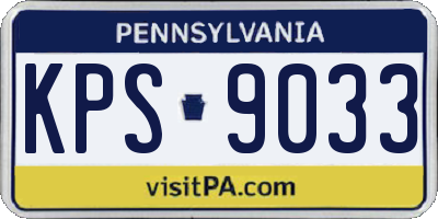 PA license plate KPS9033