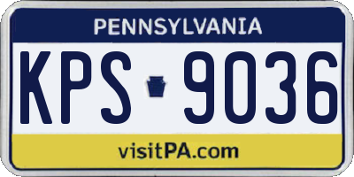 PA license plate KPS9036