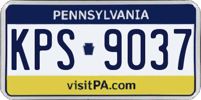 PA license plate KPS9037