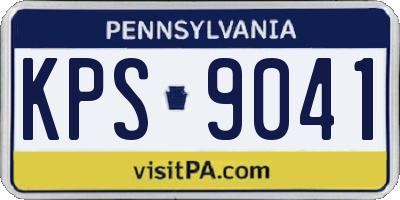 PA license plate KPS9041