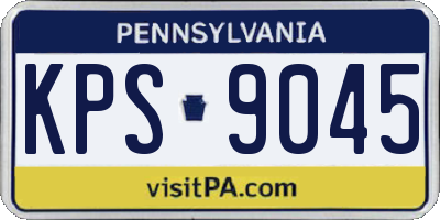 PA license plate KPS9045