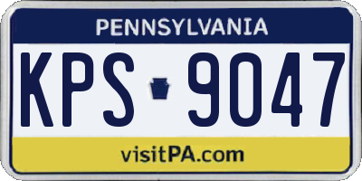 PA license plate KPS9047