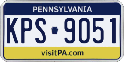PA license plate KPS9051