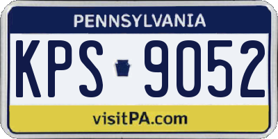 PA license plate KPS9052