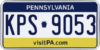 PA license plate KPS9053