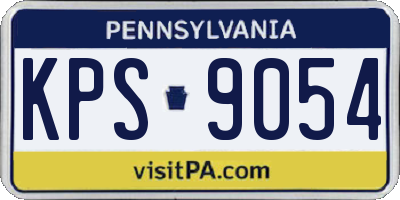 PA license plate KPS9054