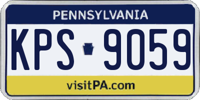 PA license plate KPS9059