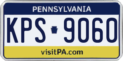 PA license plate KPS9060