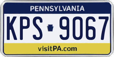 PA license plate KPS9067