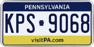 PA license plate KPS9068