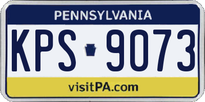 PA license plate KPS9073