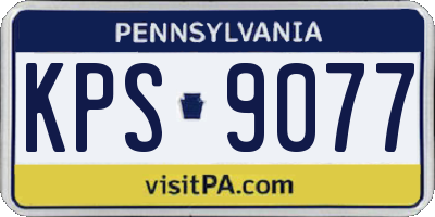 PA license plate KPS9077