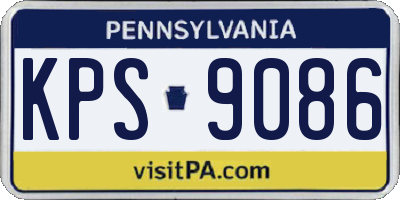 PA license plate KPS9086