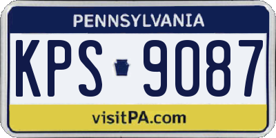 PA license plate KPS9087