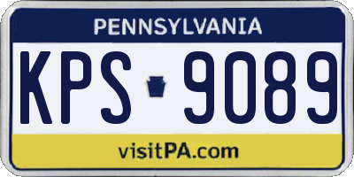 PA license plate KPS9089