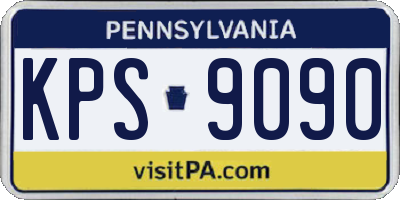 PA license plate KPS9090