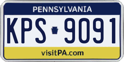 PA license plate KPS9091