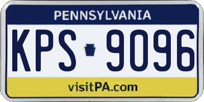 PA license plate KPS9096