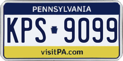 PA license plate KPS9099
