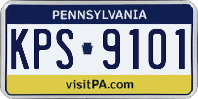 PA license plate KPS9101