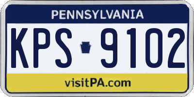 PA license plate KPS9102