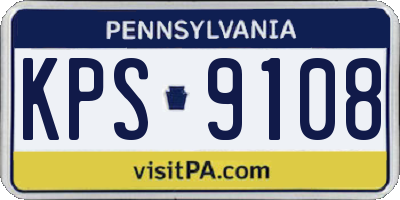 PA license plate KPS9108