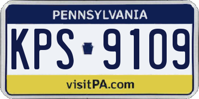 PA license plate KPS9109