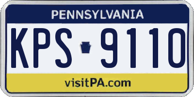 PA license plate KPS9110