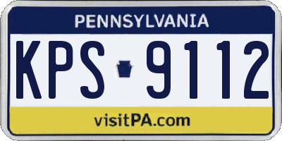 PA license plate KPS9112