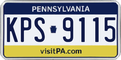 PA license plate KPS9115