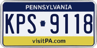 PA license plate KPS9118