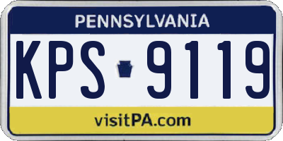 PA license plate KPS9119