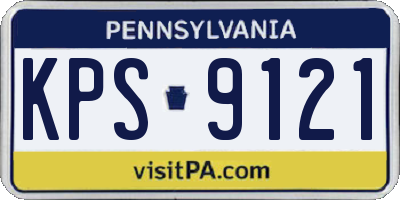 PA license plate KPS9121