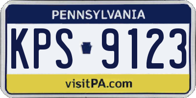 PA license plate KPS9123