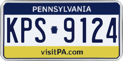 PA license plate KPS9124