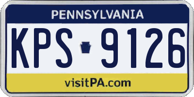 PA license plate KPS9126