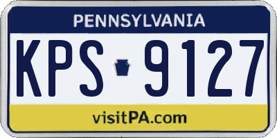 PA license plate KPS9127