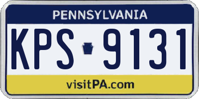 PA license plate KPS9131