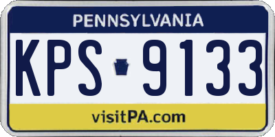 PA license plate KPS9133