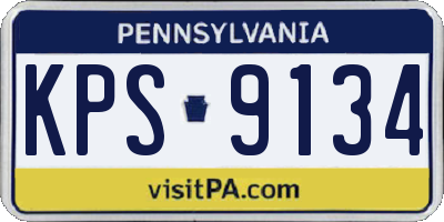 PA license plate KPS9134