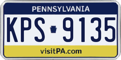 PA license plate KPS9135