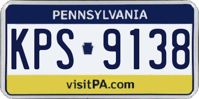 PA license plate KPS9138
